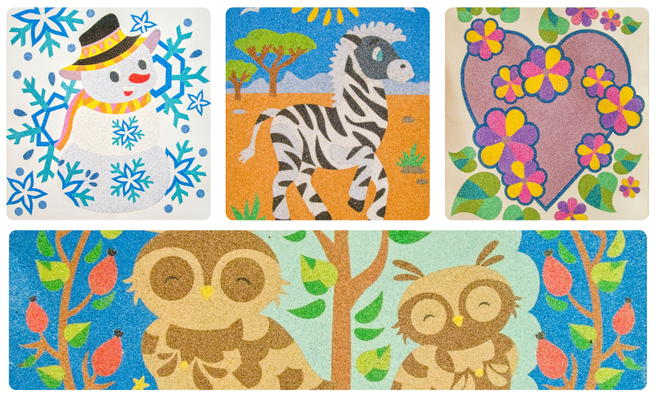 tvoření z barevného písku